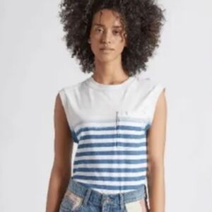 Current/Elliott The Poolbay stripe tank in size XS-